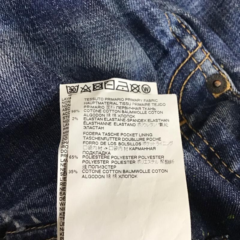 ディースクエアード2 DSQUARED2 パンツ デニム、ジーンズ デニムパンツ スリムパンツ ストレッチパンツ ジーンズ 34 ダメージ加工 インディゴ / インディゴ / レディース USED 古着 中古 10115983