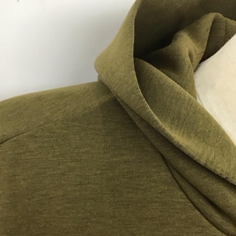 ザノースフェイス THE NORTH FACE パーカー 長袖 nt12086 ランニングスウェット プルオーバー L ロゴ、文字 カーキ / カーキ /  メンズ USED 古着 中古 10125611