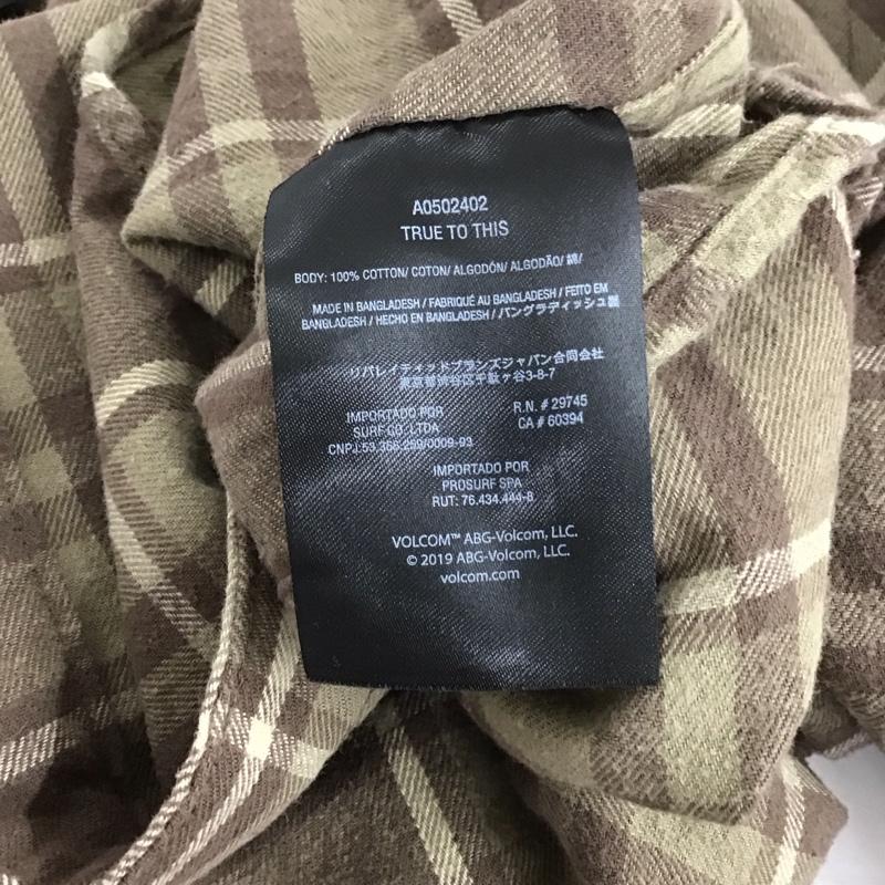 ボルコム VOLCOM シャツ、ブラウス 長袖 長袖シャツ チェックシャツ カラーシャツ XL チェック 茶 / ブラウン / メンズ USED 古着 中古 10131511