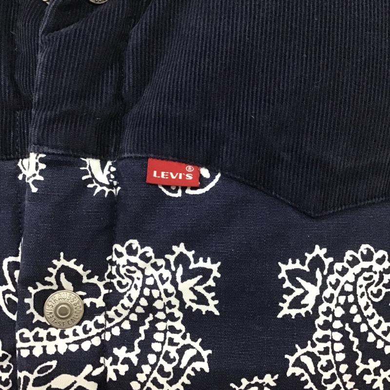 リーバイストラウスアンドコー Levi Strauss & co. ベスト ベスト ダウンベスト ノースリーブカットソー ベスト アウター L ペイズリー 紺 / ネイビー / メンズ USED 古着 中古 10106199