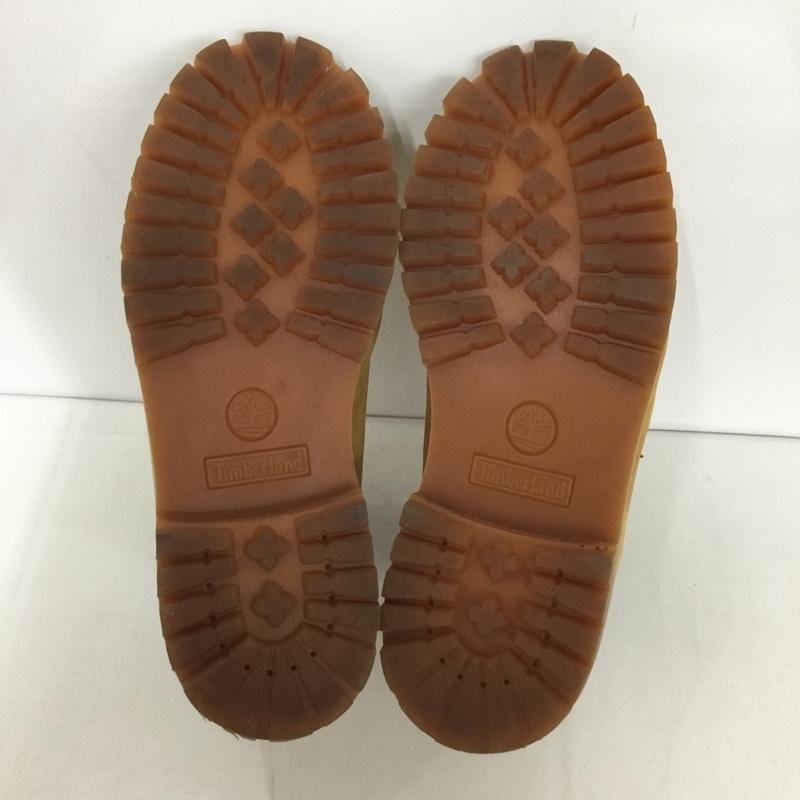 ティンバーランド Timberland ブーツ ショートブーツ 12909 6インチ プレミアム ウォータープルーフブーツ イエローブーツ 23.5cm 23.5cm ワンポイント キャメル / キャメル / レディース USED 古着 中古 10127778