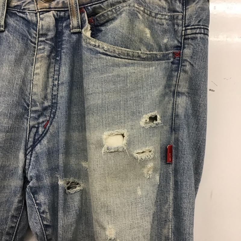ダブルタップス WTAPS パンツ デニム、ジーンズ デニムパンツ スリムパンツ カジュアルパンツ L ロゴ、文字 橙 / オレンジ / メンズ USED 古着 中古 10139768