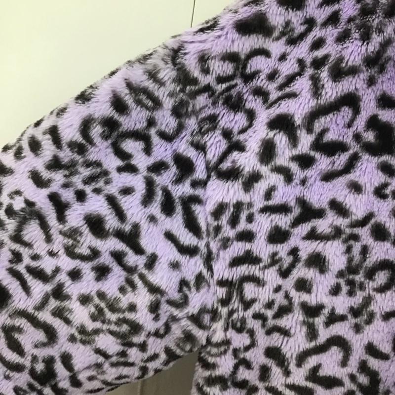 エックスガール X-girl ジャケット、上着 ジャンパー、ブルゾン 05194507 LEOPARDFURCOAT アウター カジュアルジャケット 2 ヒョウ柄・レオパード柄 紫 / パープル / レディース USED 古着 中古 10110235