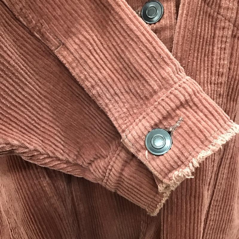 ザラ ZARA ジャケット、上着 ジャケット、ブレザー 8372 227 645 コーデュロイ シャツジャケット L 無地 桃 / ピンク / レディース USED 古着 中古 10118443