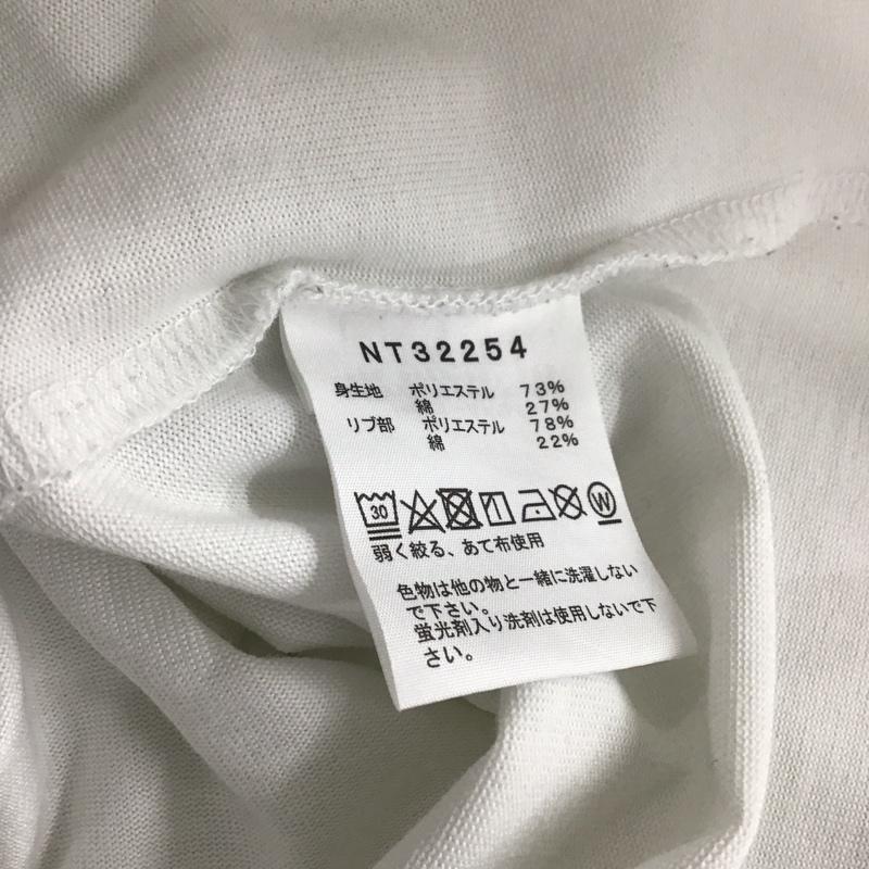 ザノースフェイス THE NORTH FACE カットソー 長袖 nt32254 長袖Tシャツ クルーネック L ロゴ、文字 白 / ホワイト / メンズ USED 古着 中古 10150603