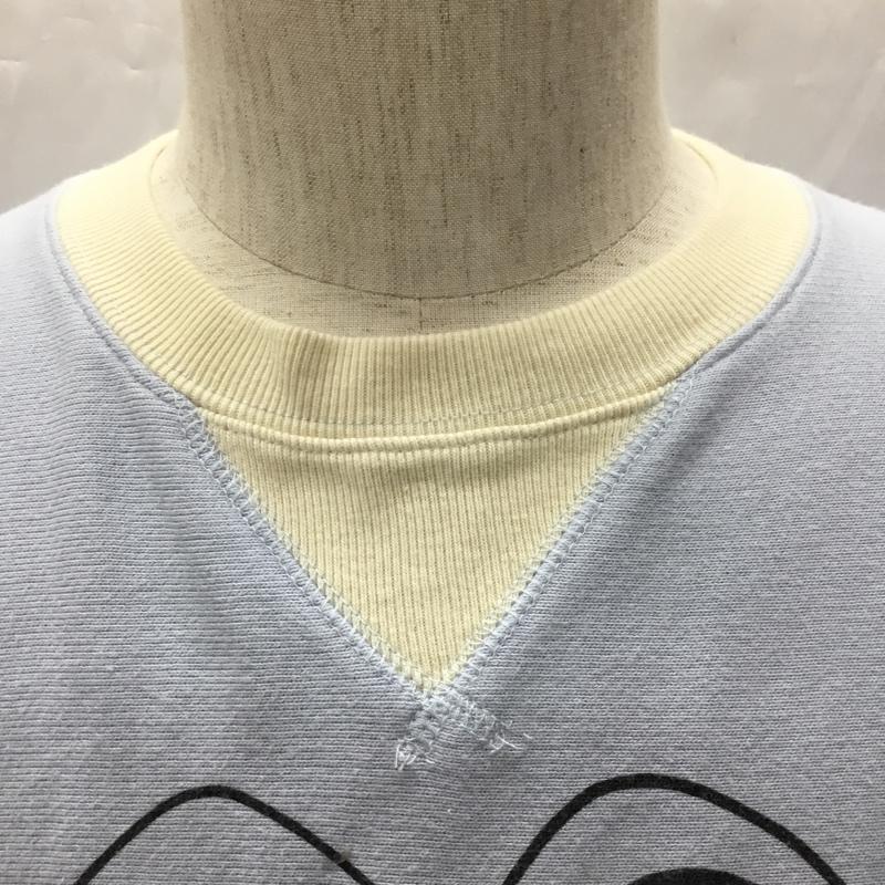セタガヤベース 世田谷ベース トレーナー 長袖 M プリント 水色 / ライトブルー / メンズ USED 古着 中古 10108987