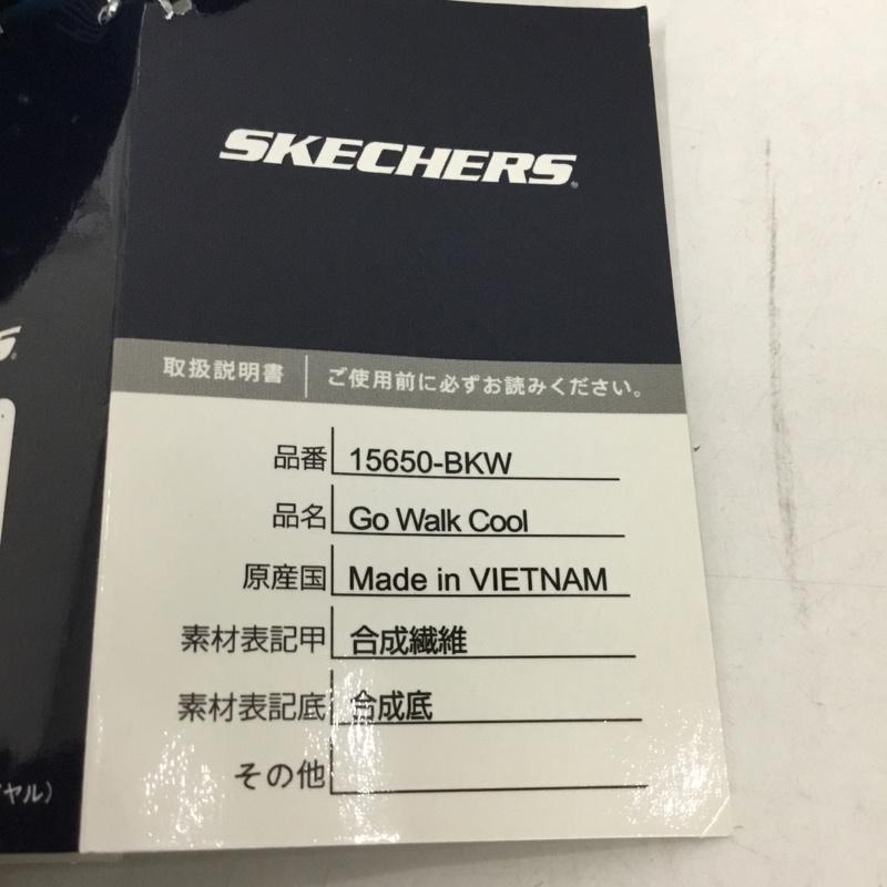 スケッチャーズ SKECHERS スニーカー スニーカー 15650-BKW ウォーキングシューズ GO WALK COOL 22.5cm 無地 黒 / ブラック / レディース USED 古着 中古 10128021