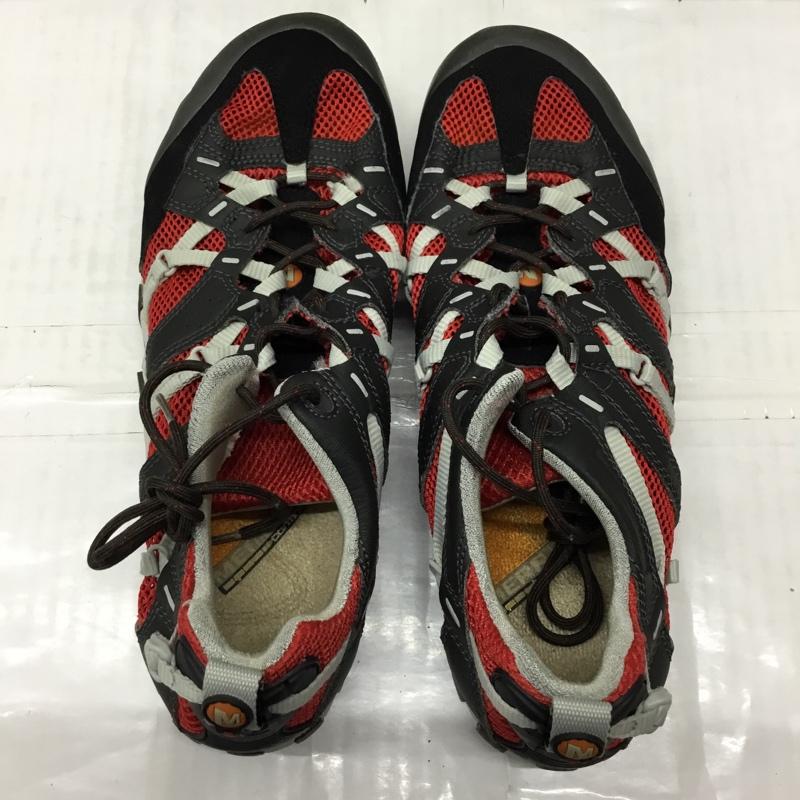 メレル MERRELL アウトドアシューズ アウトドアシューズ 876753 トレッキングシューズ US9.5 US:9.5 ワンポイント 黒 / ブラック / X 赤 / レッド / X 灰 / グレー / メンズ USED 古着 中古 10121488