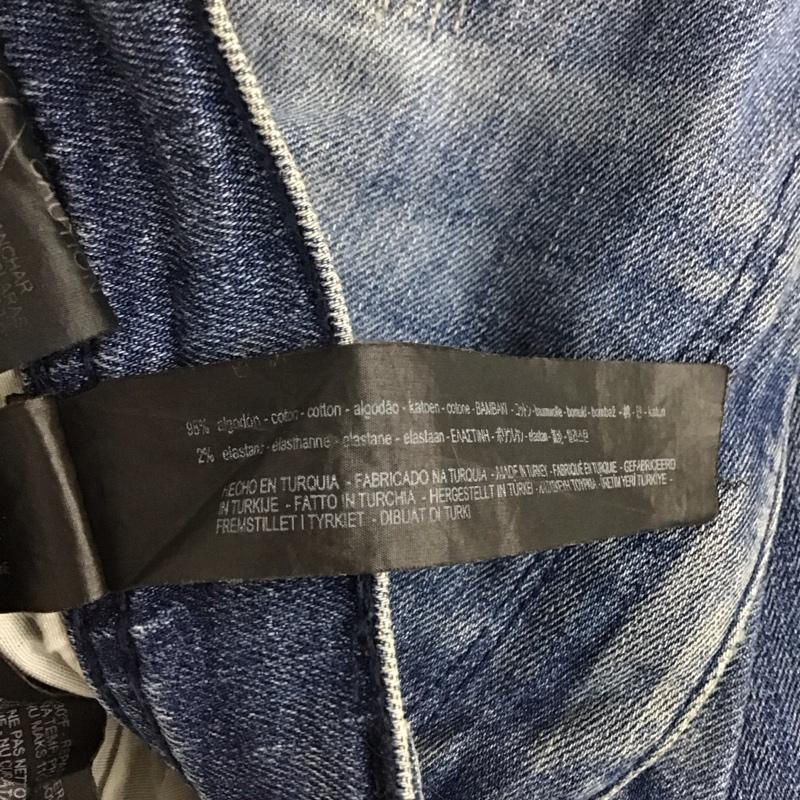 ザラメン ZARA MAN パンツ デニム、ジーンズ デニムパンツ スリムパンツ カジュアルパンツ ストレッチパンツ zmdc 38 ダメージ加工 インディゴ / インディゴ / メンズ USED 古着 中古 10149726