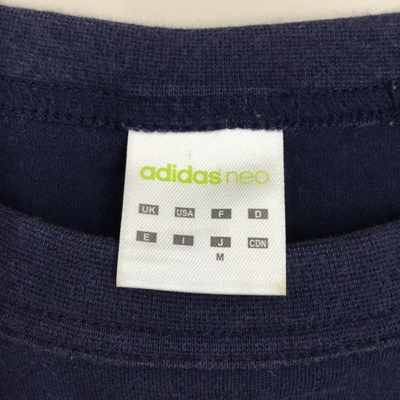アディダスネオレーベル adidas NEO Label Tシャツ 半袖 bs0823 メッシュコンビTシャツ 半袖カットソー スポーツウェア M プリント 紺 / ネイビー / レディース USED 古着 中古 10113320