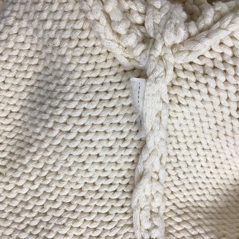 ザラ ZARA ニット、セーター 長袖 ショート丈 襟付き M 無地 アイボリー / アイボリー / レディース USED 古着 中古 10124980