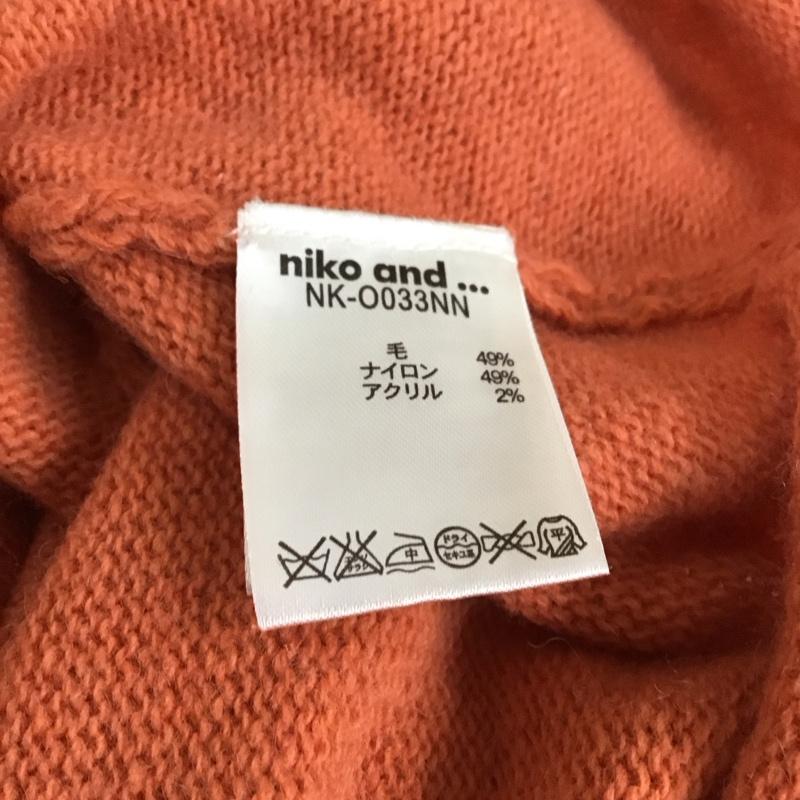 ニコアンド niko and... ニット、セーター 半袖 半袖ニットカットソー クルーネックカットソー 半袖セーター 無地 橙 / オレンジ / レディース USED 古着 中古 10117920
