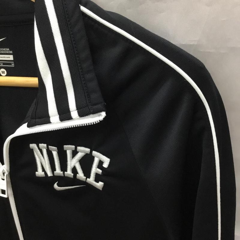 ナイキ NIKE ジャケット、上着 ジャンパー、ブルゾン ジップアップジャケット ジャージ カジュアルジャケット M ロゴ、文字 白 / ホワイト / X 黒 / ブラック / レディース USED 古着 中古 10113319