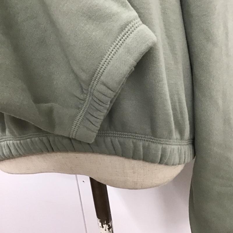 ザラ ZARA パーカー 長袖 1058 626 500 プルオーバー 裏起毛 L 無地 薄緑 / ライトグリーン / レディース USED 古着 中古 10119600