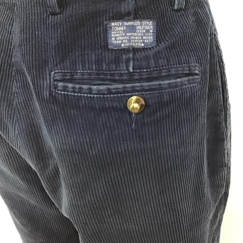 トミーヒルフィガー TOMMY HILFIGER ボトムス ボトムス 0991216-9166 コーデュロイパンツ 30 30 ワンポイント 紺 / ネイビー / メンズ USED 古着 中古 10123304