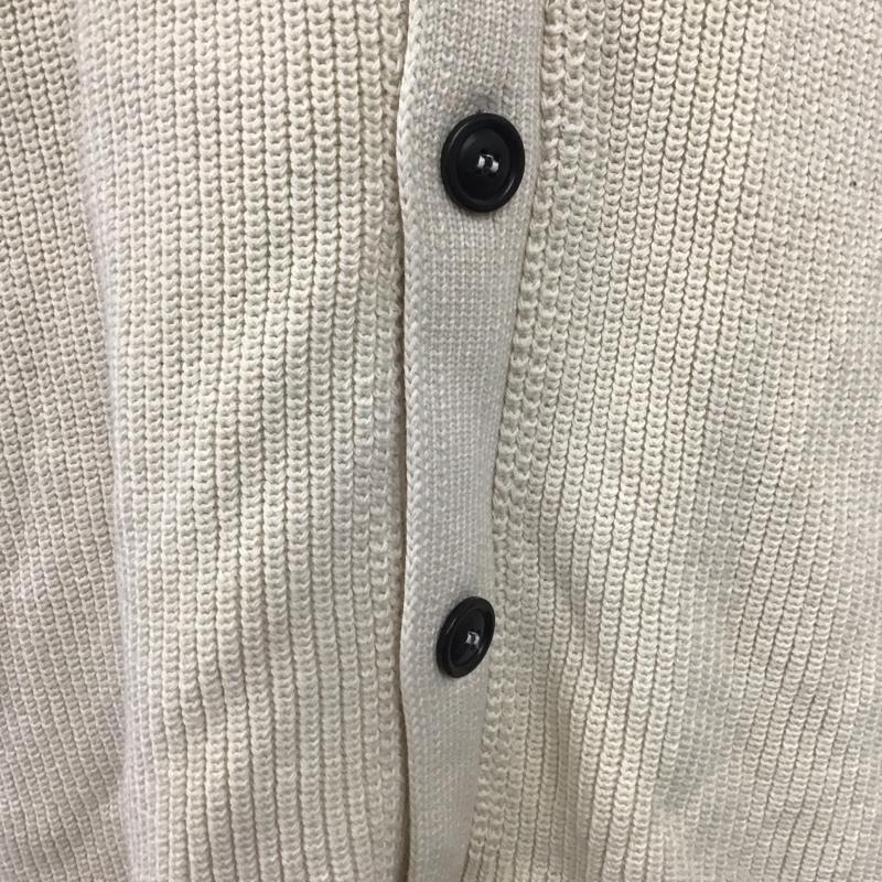 ザラ ZARA カーディガン 長袖 長袖カーディガン 長袖カットソー ノーカラージャケット 前開カーディガン M 無地 白 / ホワイト / メンズ USED 古着 中古 10124561