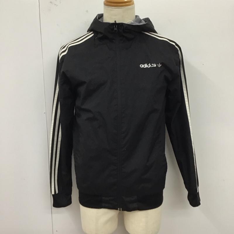 アディダスオリジナルス adidas originals ジャケット、上着 ジャケット、ブレザー ジップアップパーカー ナイロンジャケット スポーツウェア アウター ロゴ、文字 黒 / ブラック / メンズ USED 古着 中古 10122089