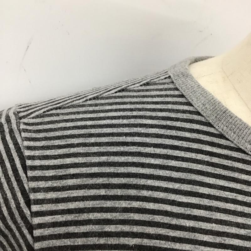 サタデーズサーフニューヨークシティー SATURDAYS SURF NYC Tシャツ 半袖 半袖カットソー プリントTシャツ クルーネックカットソー XS ボーダー柄 灰 / グレー /  メンズ USED 古着 中古 10113140
