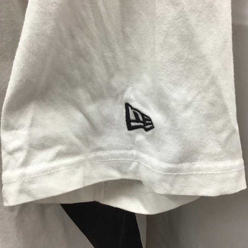 ニューエラ NEW ERA Tシャツ 半袖 半袖カットソー プリントTシャツ クルーネックカットソー XL ロゴ、文字 白 / ホワイト / X 黒 / ブラック /  メンズ USED 古着 中古 10111800