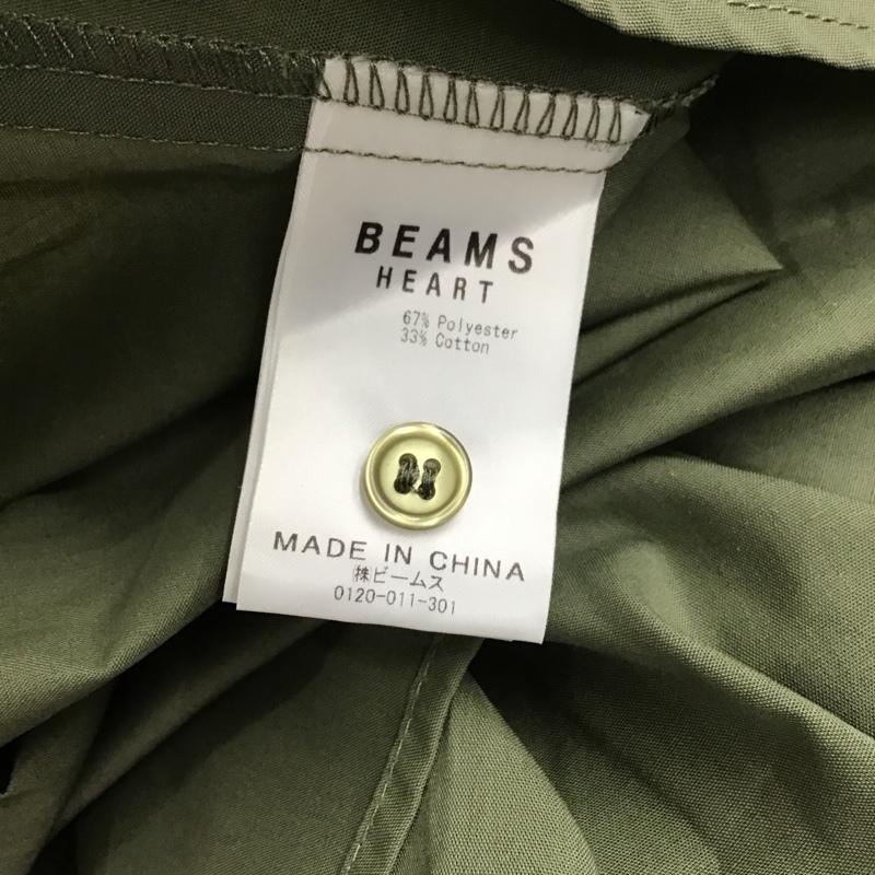 ビームス ハート BEAMS HEART ワンピース ロングスカート 43-26-0037-152 スキッパー ドロスト ワンピース 半袖 無地 カーキ / カーキ / レディース USED 古着 中古 10115492