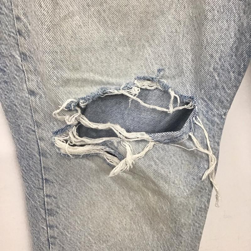 ザラ ZARA パンツ デニム、ジーンズ ダメージデニム 40 無地 水色 / ライトブルー / レディース USED 古着 中古 10136598
