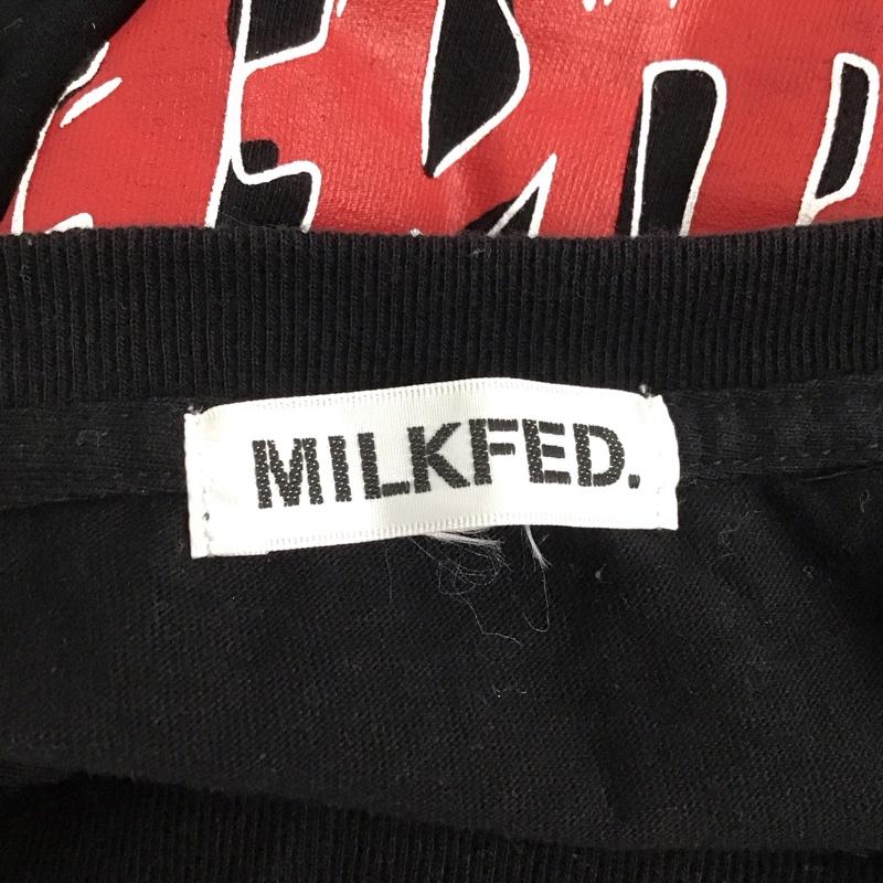 ミルクフェド MILKFED. カットソー 長袖 長袖カットソー プリントカットソー クルーネック プリント 黒 / ブラック / レディース USED 古着 中古 10125121