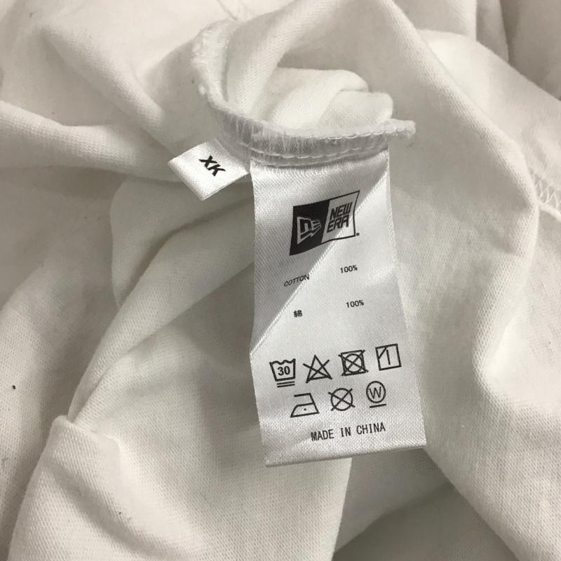 ニューエラ NEW ERA Tシャツ 長袖 長袖カットソー プリントTシャツ クルーネックカットソー XL ロゴ、文字 白 / ホワイト / メンズ USED 古着 中古 10140525