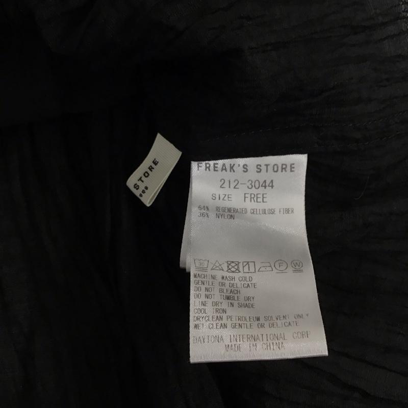 フリークスストア FREAK S STORE シャツ、ブラウス 長袖 長袖シャツ ノーカラーシャツ シースルーシャツ FREE 無地 黒 / ブラック / レディース USED 古着 中古 10135029