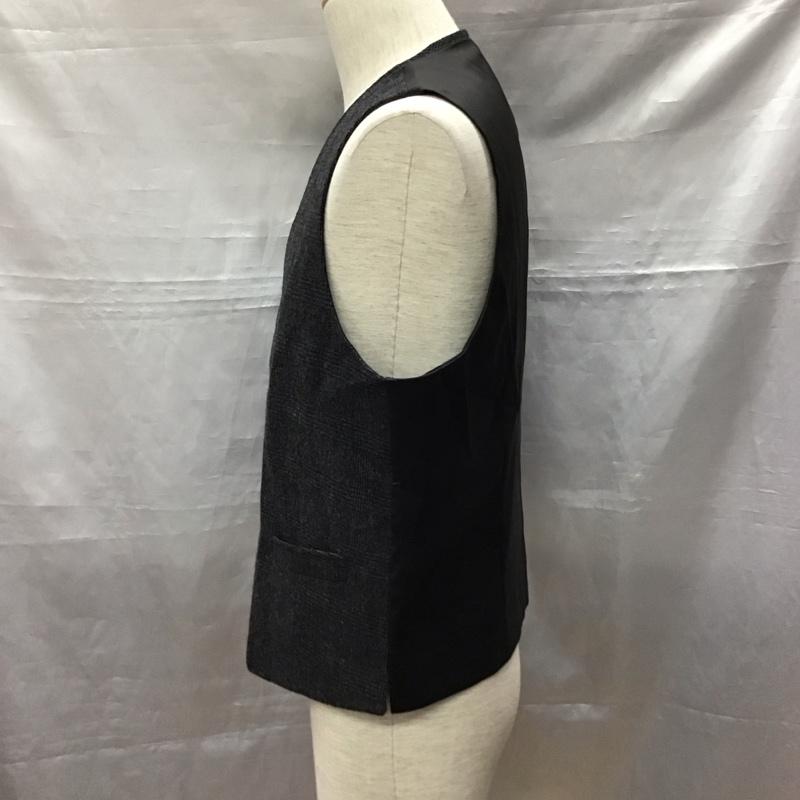グリーンレーベルリラクシング green label relaxing ベスト ベスト 3223-199-2610 XL チェック 黒 / ブラック / メンズ USED 古着 中古 10118376