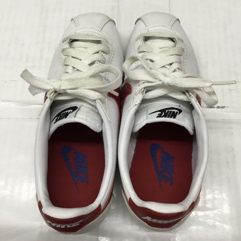 ナイキ NIKE スニーカー スニーカー 807471-103 WMNS CLASSIC CORTEZ LEATHER 23cm 23.0cm ロゴ、文字 白 / ホワイト / X 赤 / レッド / X 青 / ブルー / レディース USED 古着 中古 10119566