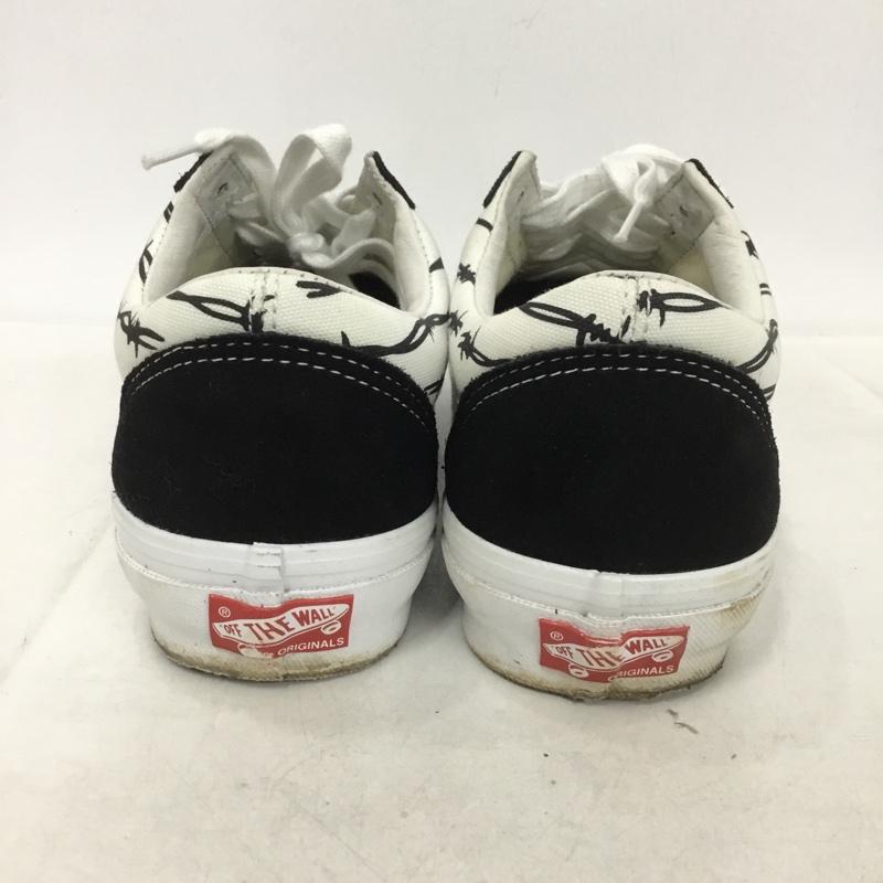 バンズ VANS スニーカー スニーカー 721356 VAULT 有刺鉄線 28cm 箱有 28.0cm 総柄 白 / ホワイト / X 黒 / ブラック / メンズ USED 古着 中古 10137996