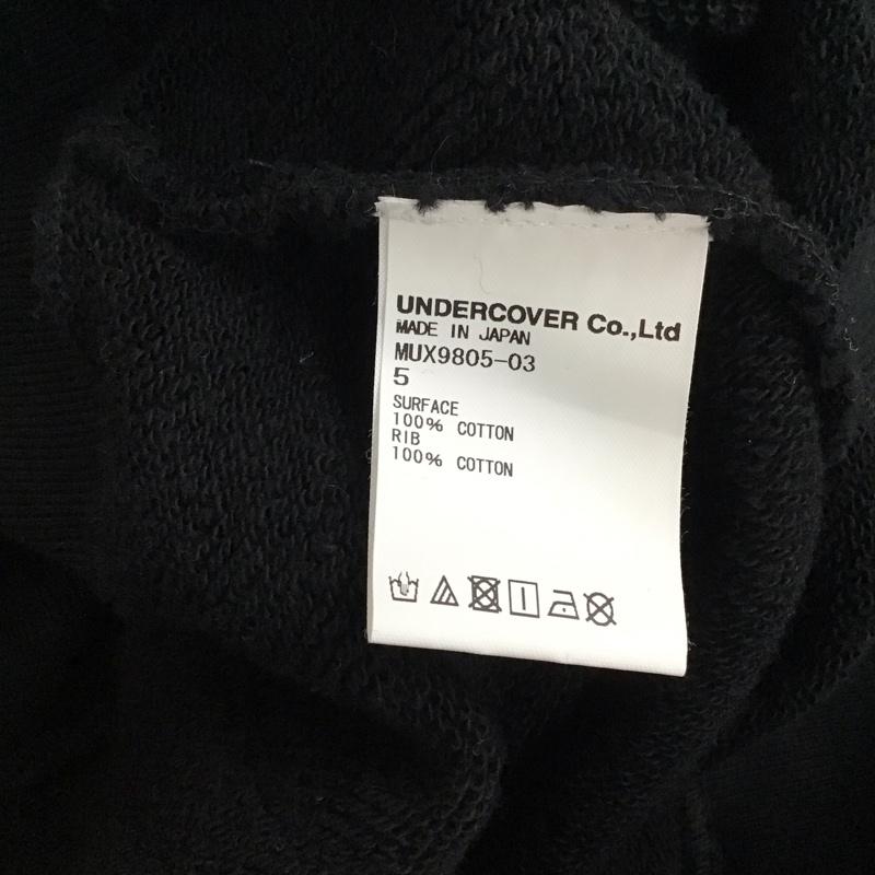 アンダーカバー UNDERCOVER パーカー 長袖 mux9805-03 バックプリント プルオーバーパーカー 長袖スウェット 5 ロゴ、文字 黒 / ブラック /  メンズ USED 古着 中古 10124946