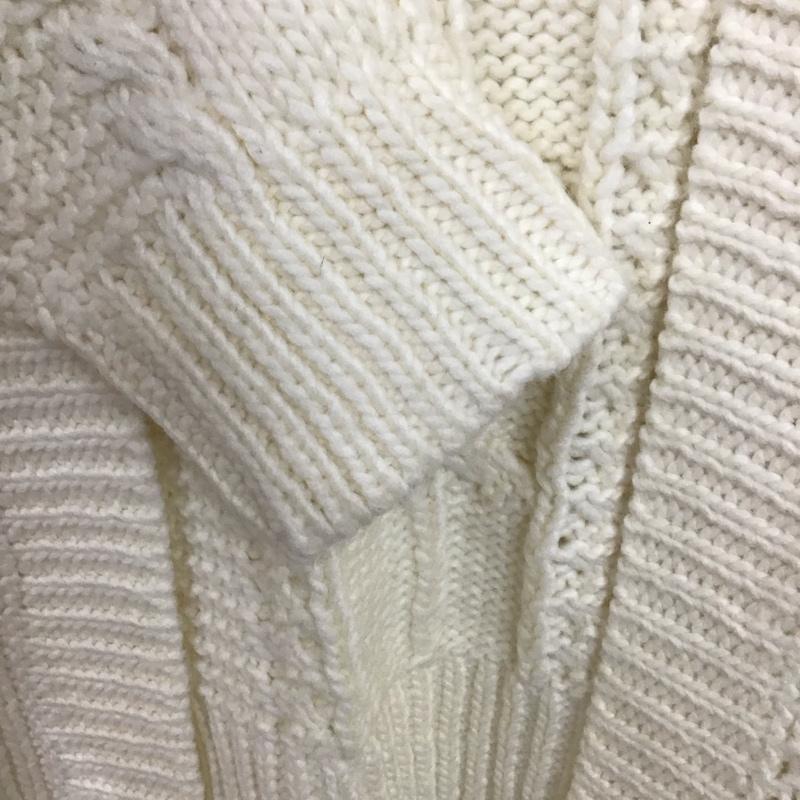ナチュラルビューティーベーシック NATURAL BEAUTY BASIC カーディガン 長袖 M 無地 白 / ホワイト / レディース USED 古着 中古 10132010