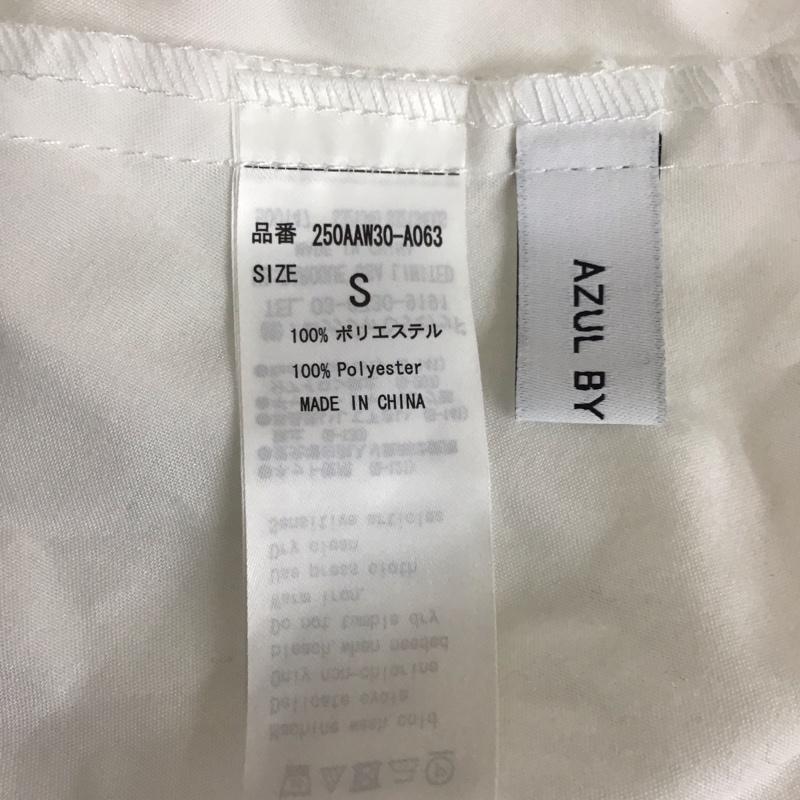 アズールバイマウジー AZUL BY MOUSSY シャツ、ブラウス 半袖 250aaw30-a063 フラワー刺繍2WAYバックカシュクールPO プルオーバーシャツ S 花柄 白 / ホワイト / レディース USED 古着 中古 10116428