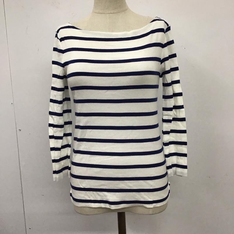 ポロラルフローレン POLO RALPH LAUREN カットソー 長袖 長袖カットソー クルーネックカットソー ロングスリーブカットソー プリントTシャツ XS ボーダー柄 白 / ホワイト / X 青 / ブルー / レディース USED 古着 中古 10115971