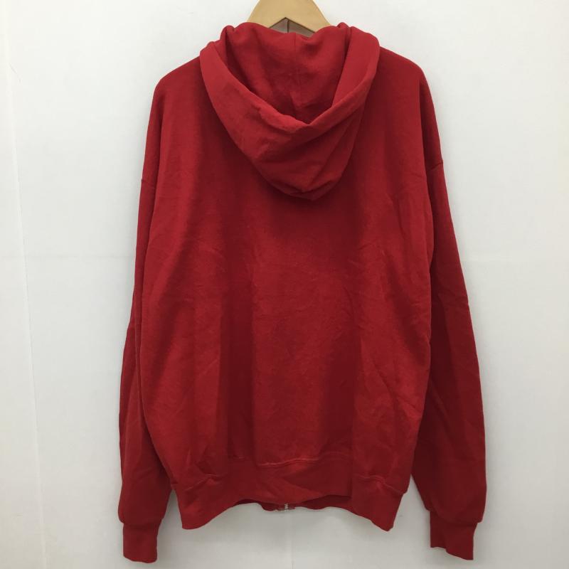 ジャージーズ JERZEES パーカー 長袖 ジップパーカー XL ロゴ、文字 赤 / レッド / メンズ USED 古着 中古 10136210