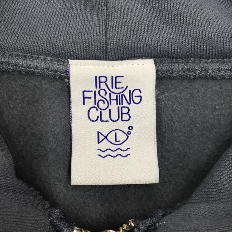 アイリーフィッシングクラブ IRIE FISHING CLUB パーカー 長袖 ジップアップ ジップパーカー L プリント 水色 / ライトブルー / メンズ USED 古着 中古 10108984
