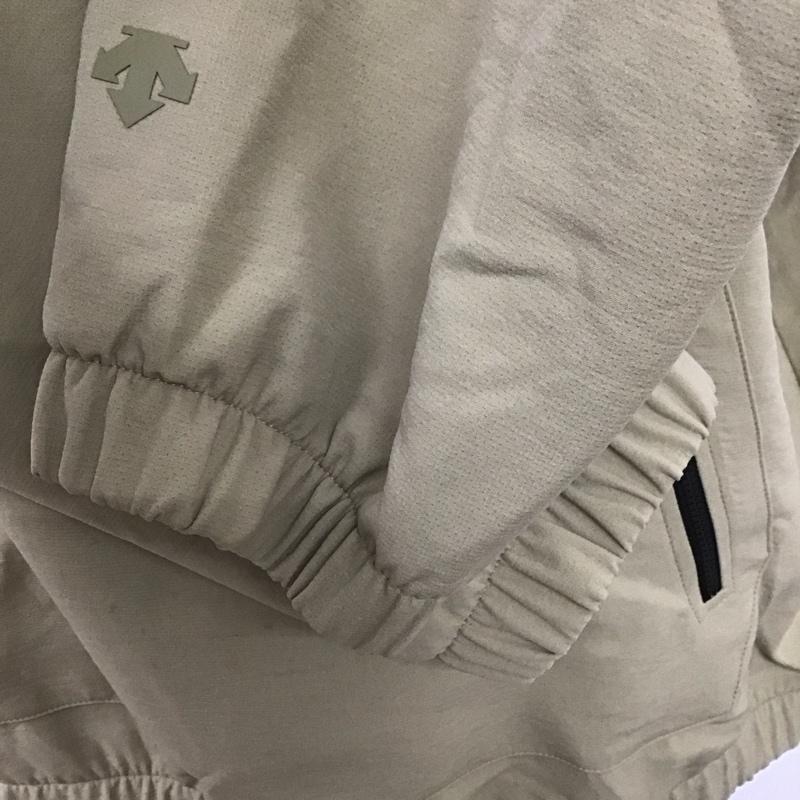 デサント DESCENTE ジャケット、上着 ジャンパー、ブルゾン 長袖パーカー フード長袖ジャケット ネックカラージップアップ プルオーバー 0 ロゴ、文字 ベージュ / ベージュ / メンズ USED 古着 中古 10106317