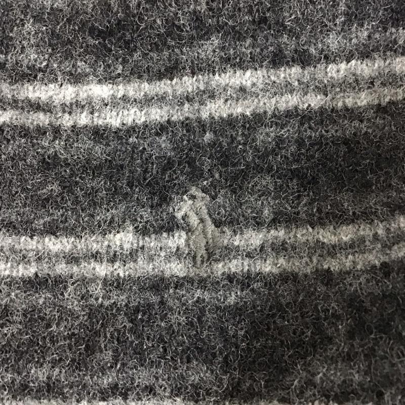 ポロバイラルフローレン Polo by RALPH LAUREN ニット、セーター 長袖 長袖ニットカットソー ニット セーター Vネックニット XL ボーダー柄 灰 / グレー / メンズ USED 古着 中古 10110870