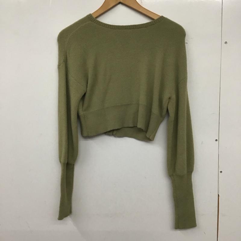 アルシーヴ archives カーディガン 長袖 M 無地 カーキ / カーキ / レディース USED 古着 中古 10138169