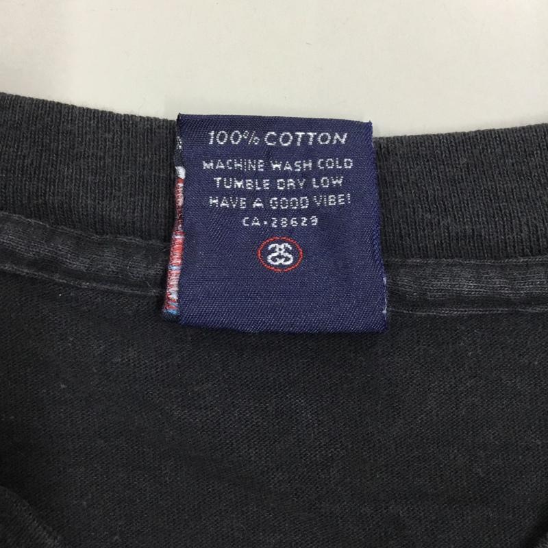 ステューシー STUSSY Tシャツ 半袖 半袖カットソー プリントTシャツ クルーネックカットソー M プリント 黒 / ブラック / メンズ USED 古着 中古 10120255