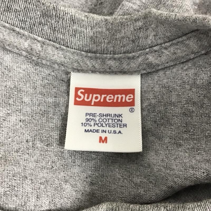 シュプリーム Supreme Tシャツ 半袖 21AW Est.1994Teeロゴプリント 半袖カットソー プリントTシャツ M ロゴ、文字 灰 / グレー / メンズ USED 古着 中古 10120388