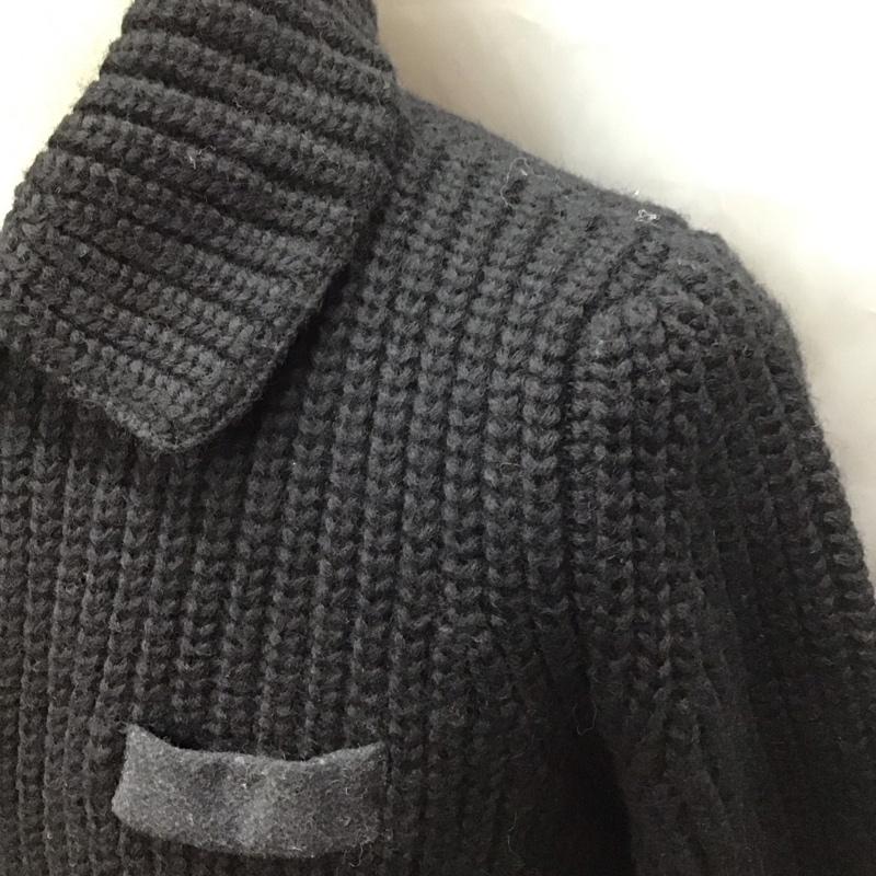 ロベルトコリーナ ROBERTO COLLINA ニット、セーター 長袖 長袖ニットジャケット 前開きニットカーディガン カジュアルジャケット 46 無地 黒 / ブラック / メンズ USED 古着 中古 10111696
