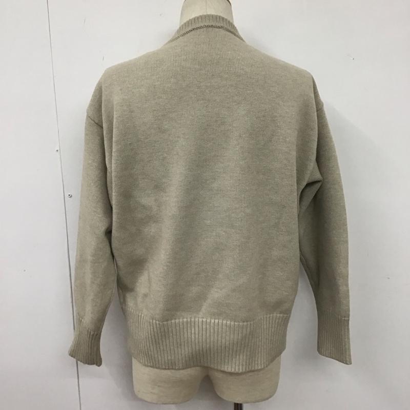 アミ ami ニット、セーター 長袖 長袖ニットカットソー ニット セーター クルーネックニット プリント ベージュ / ベージュ / メンズ USED 古着 中古 10108033