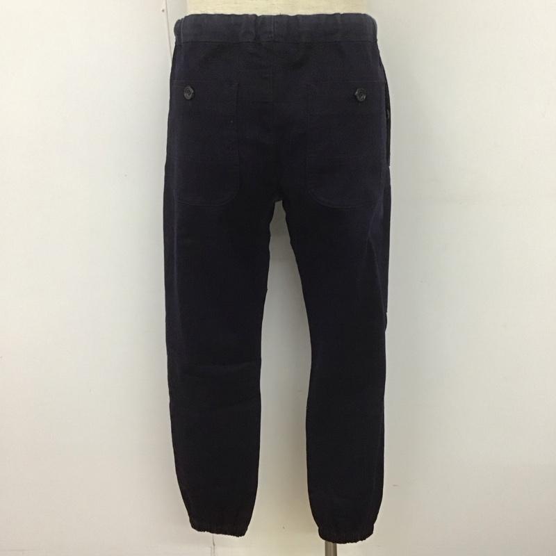 ビームス ジャパン BEAMS JAPAN ボトムス ボトムス カジュアルパンツ ワイドパンツ ストレッチパンツ 裾ゴム S 無地 紺 / ネイビー / メンズ USED 古着 中古 10107195