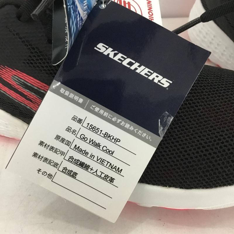 スケッチャーズ SKECHERS スニーカー スニーカー 15651 BKHP GO WALK COOL 23cm 23.0cm ロゴ、文字 黒 / ブラック / レディース USED 古着 中古 10135795
