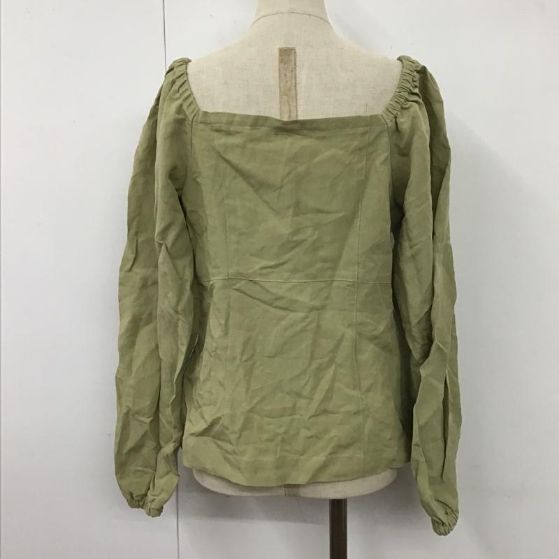 スライ SLY カットソー 長袖 030dsm30-3380 SQUAREN/C PUFFトップス スクエアネック 長袖シャツ 1 無地 緑 / グリーン / レディース USED 古着 中古 10105939