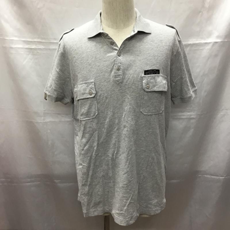 ディーゼル DIESEL ポロシャツ 半袖 L 無地 灰 / グレー / メンズ USED 古着 中古 10108956