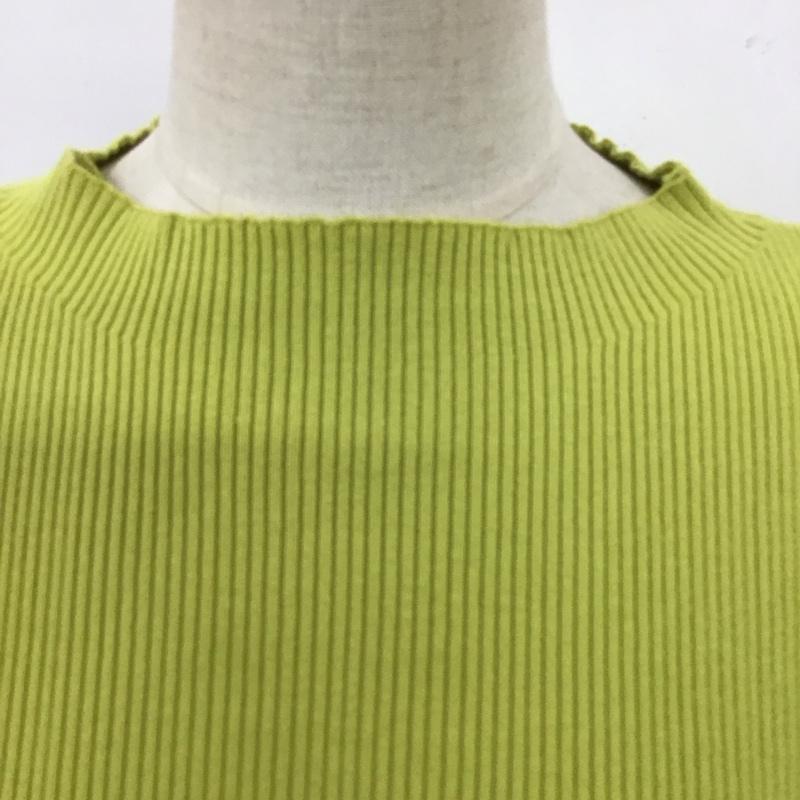 ナチュラルビューティーベーシック NATURAL BEAUTY BASIC カットソー 半袖 017-3170502 ペプラムフォルムニット ノースリーブニットカットソー FREE 無地 緑 / グリーン / レディース USED 古着 中古 10122457