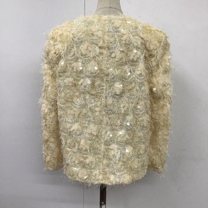 ザラ ZARA ジャケット、上着 ジャケット、ブレザー スパンコールジャケット アウター カジュアルジャケット M 無地 ベージュ / ベージュ / レディース USED 古着 中古 10118512